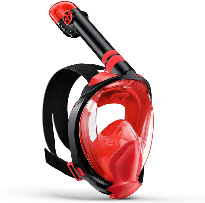 Large Size Red Color full face snorkel mask , brand: Zenoplige